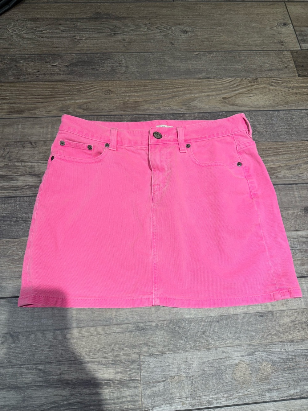 J Crew Hot Pink Denim Skirt size 28